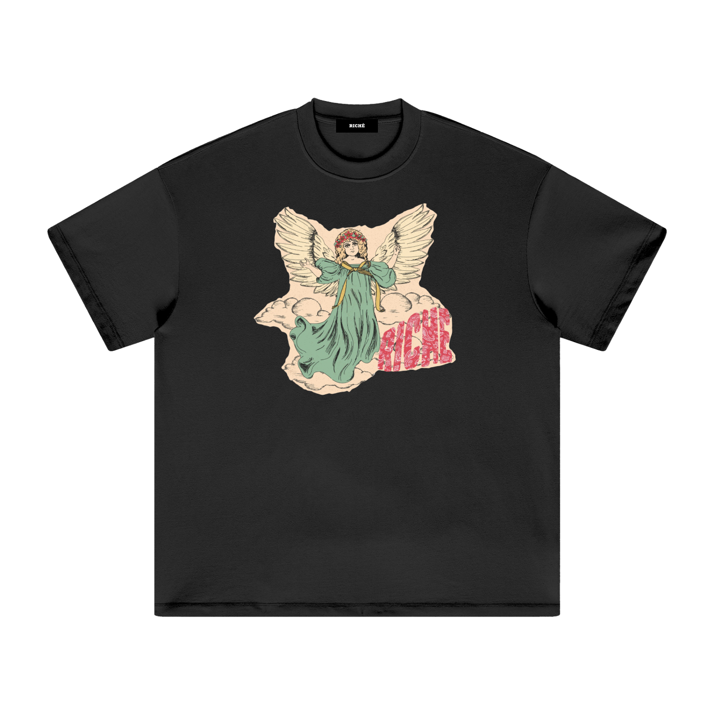 Riche Angel Bandana Pattern T-Shirt