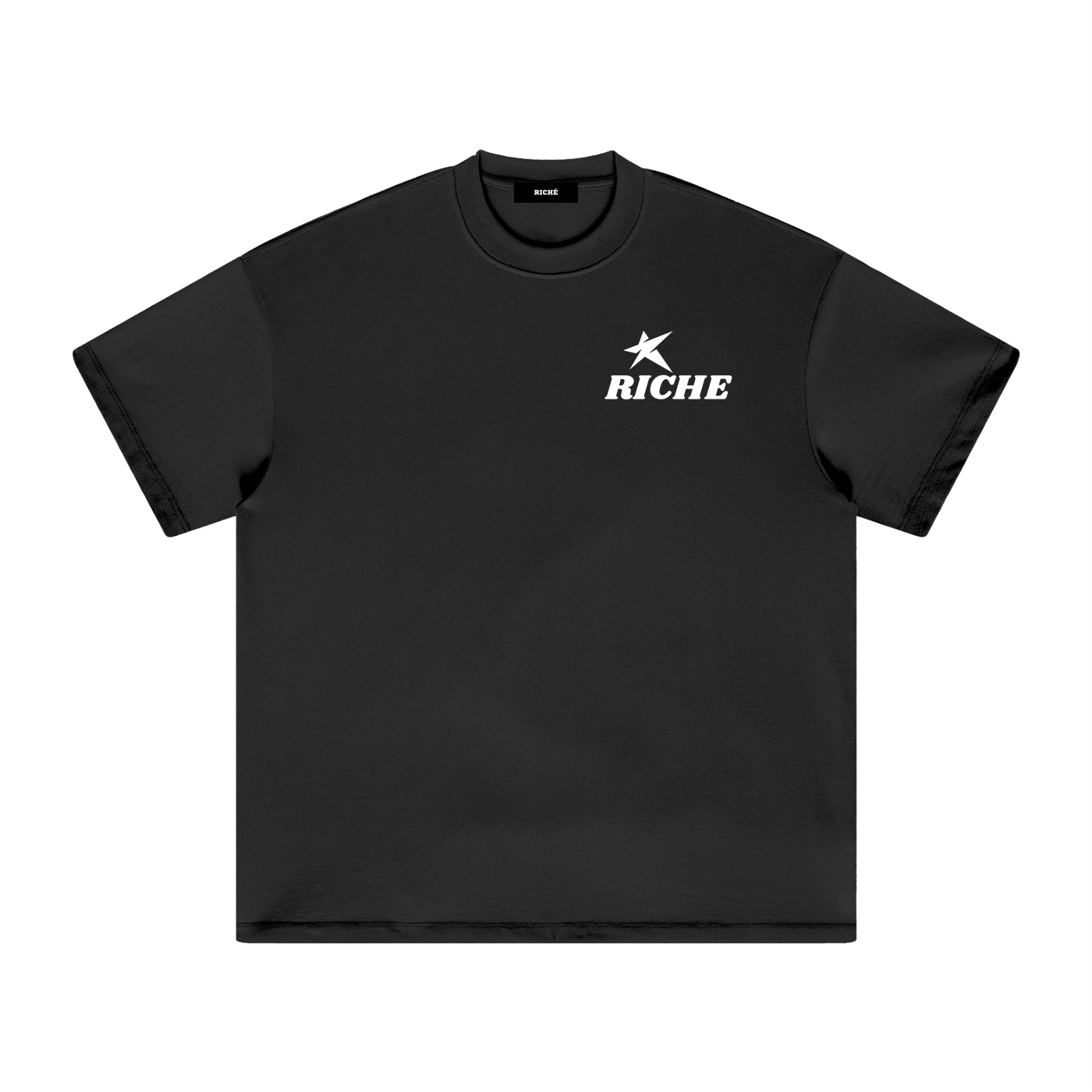 Riche Tour Date Black Cotton T-Shirt