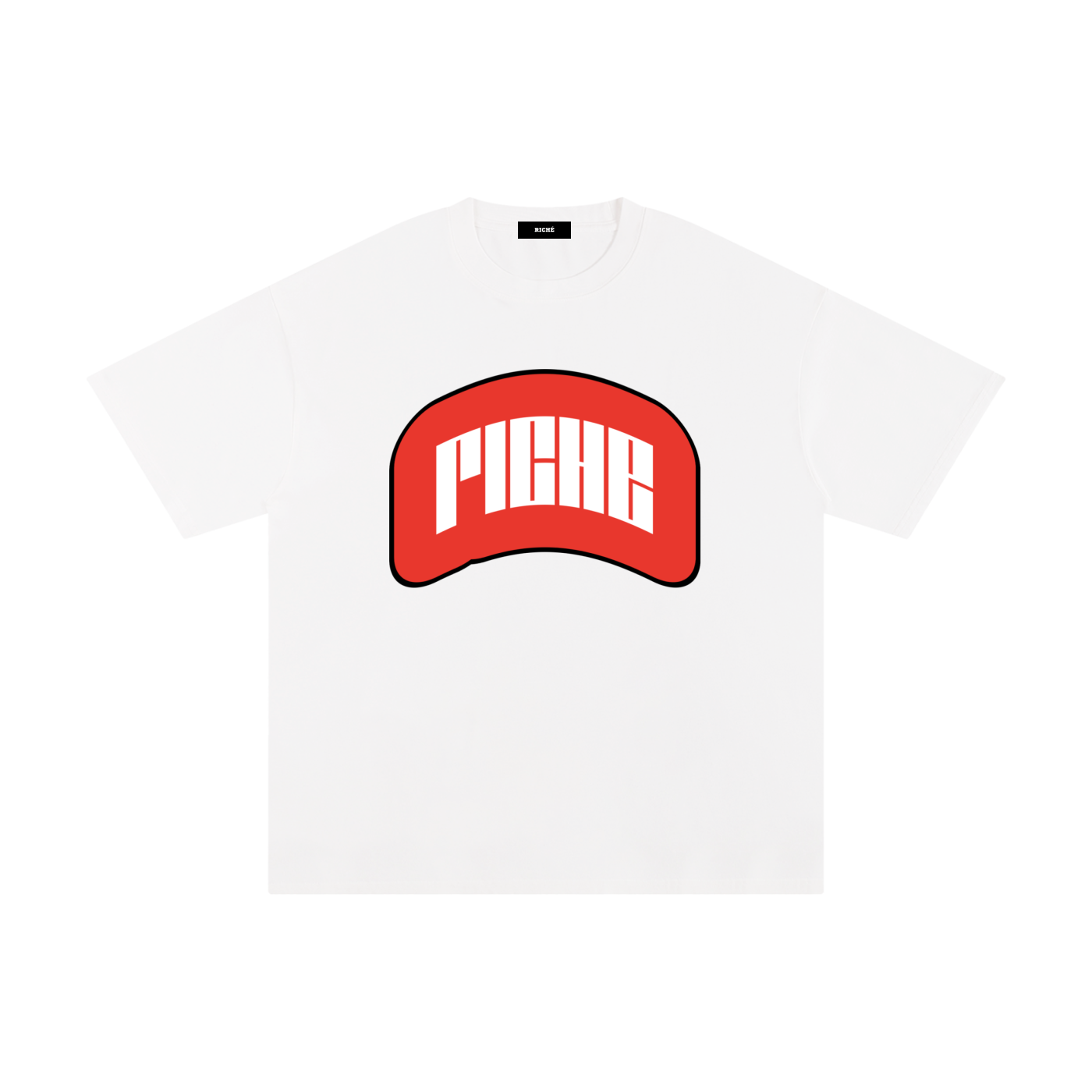 Riche Red Box Logo White T-Shirt