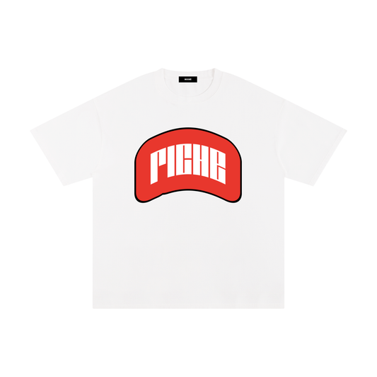 Riche Red Box Logo White T-Shirt